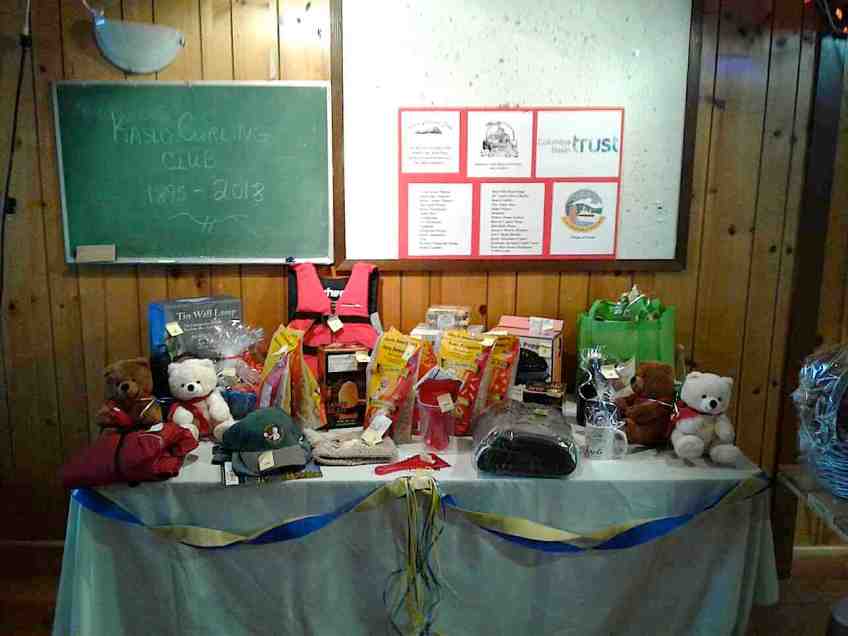 2018 Kaslo 125 Funspiel prize table