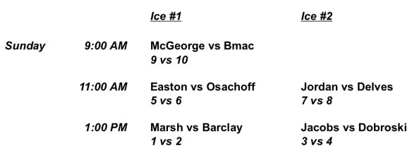 2020 Bonspiel Schedule Sunday